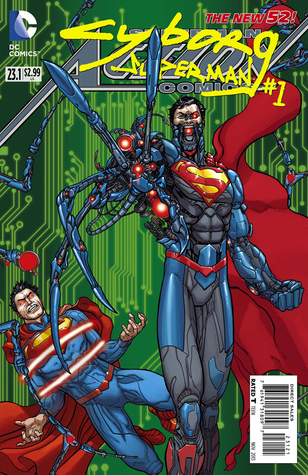 SUPERMAN ACTION COMICS #23.1 CYBORG SUPERMAN 3D obálka - Michael Alan Nelson