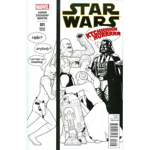 STAR WARS #1 CHRISTOPHER HUMOROUS PARTY SKETCH VAR - Jason Aaron