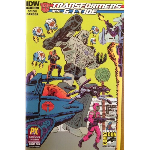 SDCC 2014 TRANSFORMERS VS GI JOE #1 CVR A - Tom Scioli, John Barber