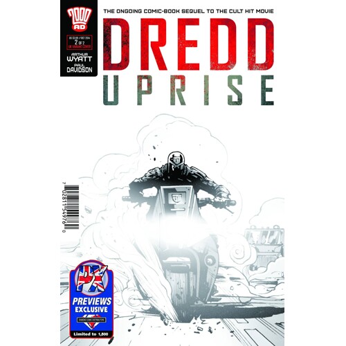 DREDD UPRISE #2 (OF 2) PX UK B&W CVR