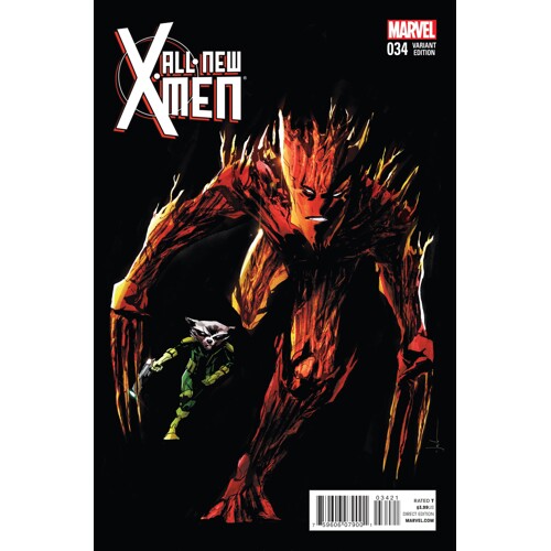 ALL NEW X-MEN #34 ROCKET RACCOON AND GROOT JOCK VAR - Brian Michael Bendis