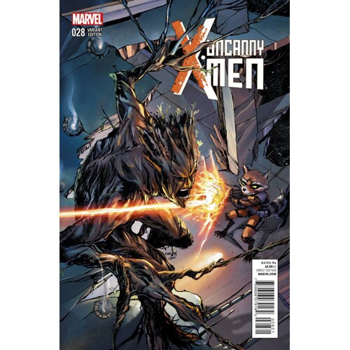 UNCANNY X-MEN #28 ROCKET RACCOON AND GROOT KRISTANTINA VAR - Brian Michael Bendis
