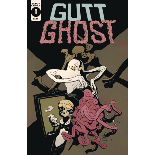 GUTT GHOST TROUBLE W/ SAWBUCK SKELETON SOCIETY MIGNOLA CVR - Enzo Garza