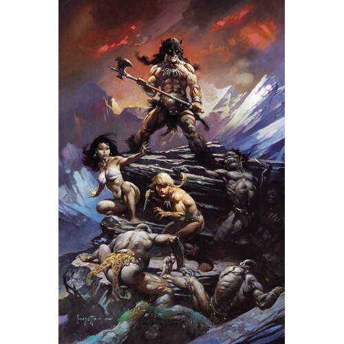 FIRE AND ICE #1 CVR W FRAZETTA MOVIE POSTER ART CGG SGN