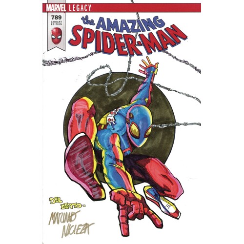 DF MARVEL CVR NICIEZA & DELBEATO SGN MCFARLANE HOMAGE SKETCH