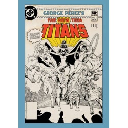 GEORGE PEREZS NEW TEEN TITANS ARTISTS EDITION HC CHARGE CVR - Marv Wolfman