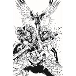 SPAWN SCORCHED #56 CVR B YILDIRAY CINAR B&W VIRGIN VAR