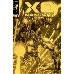 X-O MANOWAR BLACK, WHITE & GOLD #1 CVR D JOE QUESADA GOLD FOIL VAR