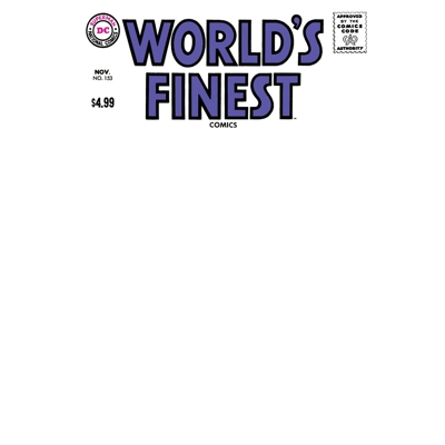 World's Finest Comics #153 Facsimile Edition Cvr B Blank Card Stock Var