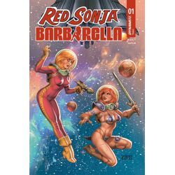 RED SONJA BARBARELLA #1 CVR F JOSEPH MICHAEL LINSNER FOIL VAR