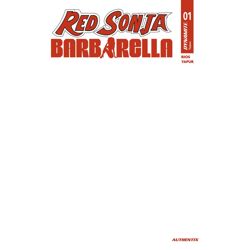 RED SONJA BARBARELLA #1 CVR H BLANK AUTHENTIX VAR