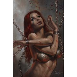 RED SONJA SHE DEVIL WITH A SWORD #7 CVR F LUCIO PARRILLO METAL PREMIUM VAR