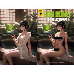 Gun Honey Doubles Down #4 (Of 4) Cvr E Rare Tempter Wraparound Nude Clothed Bagged Var (Mr)