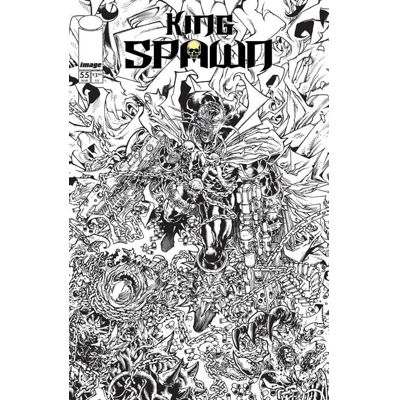 King Spawn #55 Cvr B Harvey Tolibao B&W Var