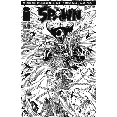 Spawn #375 Cvr B Harvey Tolibao B&W Var