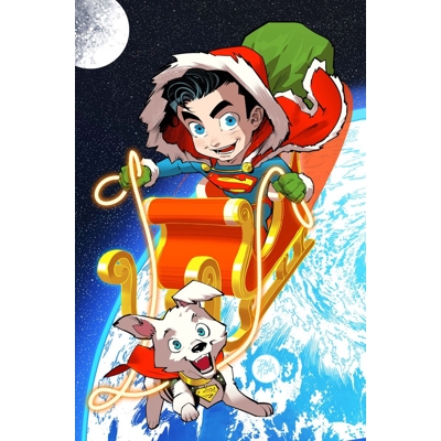 Superman #45 Cvr F Dan Mora Holiday Card Stock Var