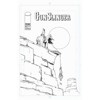 Gunslinger Spawn #61 Cvr B Carlo Barberi B&W Var