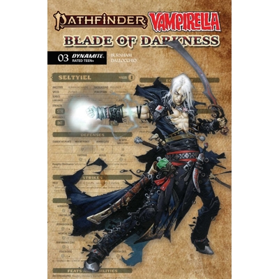Pathfinder / Vampirella: Blade of Darkness #3 Cvr C Wayne Reynolds Character Sheet