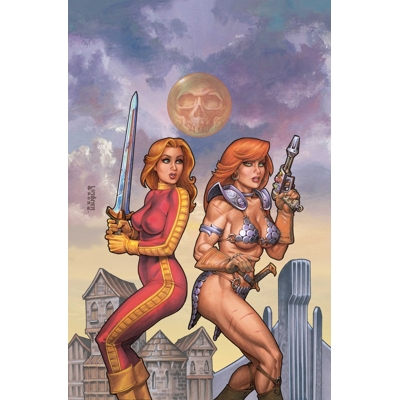 Red Sonja / Barbarella #2 Cvr F Joseph Michael Linsner Metal Premium Cover
