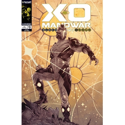 X-O Manowar: Black, White & Gold #3 Cvr A Luca Merli